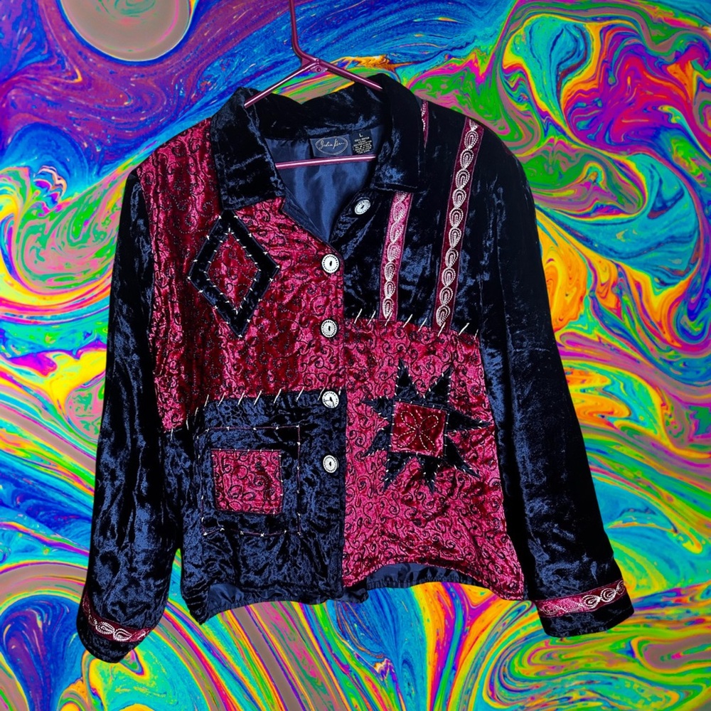 SOLD
Patchwork velvet jacket!